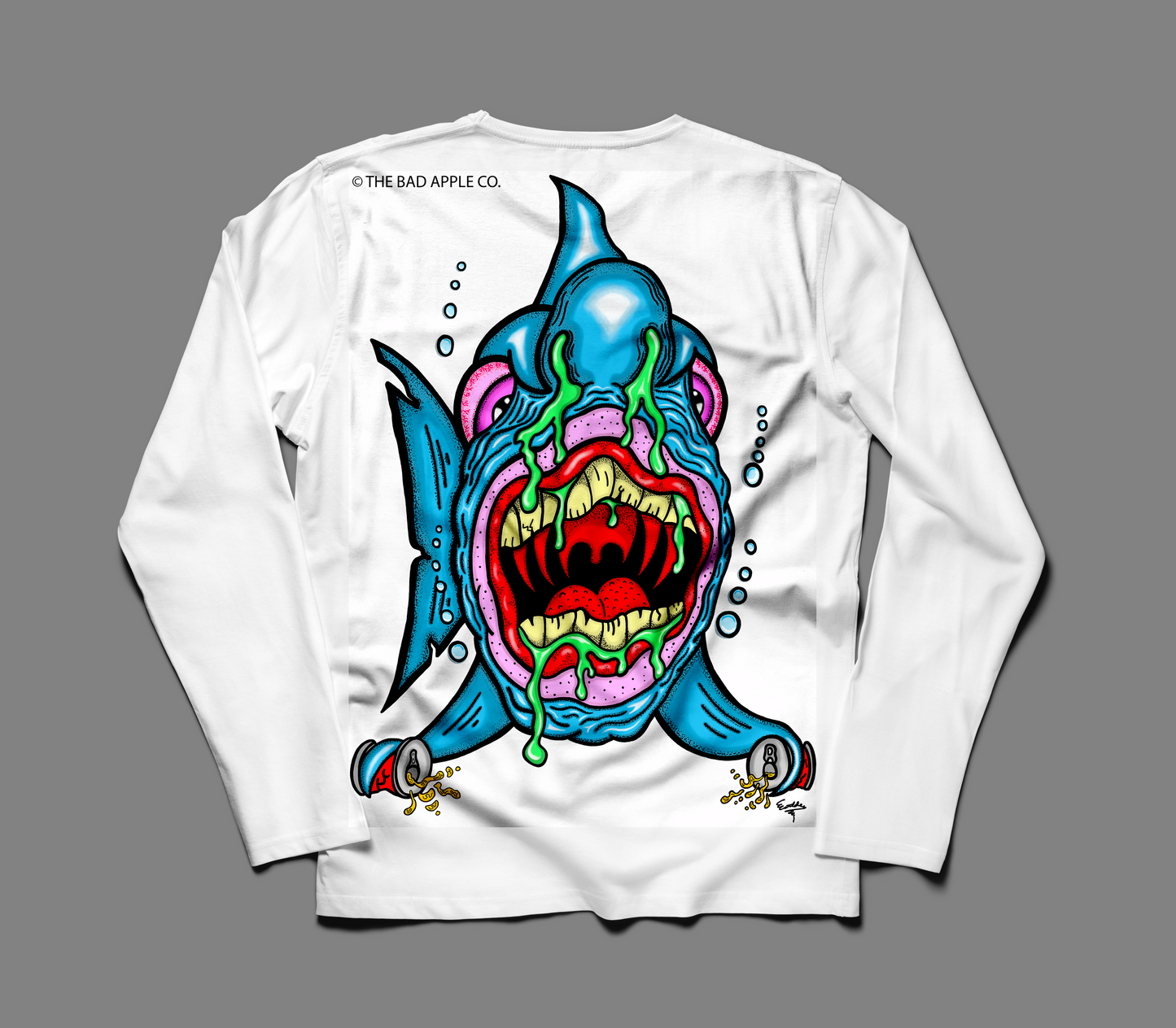 The Drunk Shark Long Sleeve Tee